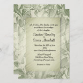  uitnodiging tot weddenschap met olievlekken (Voorkant / Achterkant)