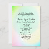 Uitnodiging tot weddenschap met pasteelregenboog (Voorkant)