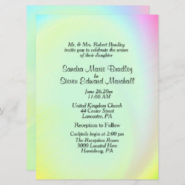 Uitnodiging tot weddenschap met pasteelregenboog