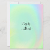 Uitnodiging tot weddenschap met pasteelregenboog (Achterkant)