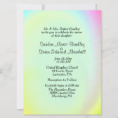 Uitnodiging tot weddenschap met pasteelregenboog (Voorkant)