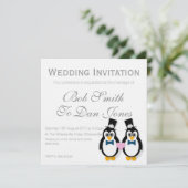 Uitnodiging tot weddenschap met pinguïns (de heer& (Staand voorkant)