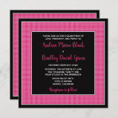 uitnodiging tot weddenschap met poolhonden - Roze (Voorkant / Achterkant)