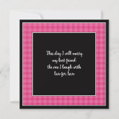 uitnodiging tot weddenschap met poolhonden - Roze (Achterkant)