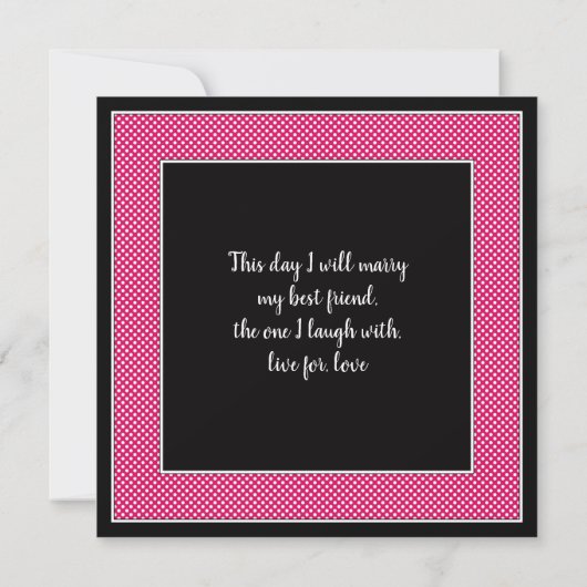 uitnodiging tot weddenschap met poolhonden - Roze (Achterkant)