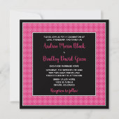 uitnodiging tot weddenschap met poolhonden - Roze (Voorkant)