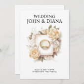 uitnodiging tot weddenschap met Ring (Voorkant / Achterkant)