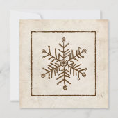 uitnodiging tot weddenschap met Snowflake (Achterkant)