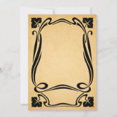  uitnodiging tot weddenschap met zwarte kunst (Achterkant)