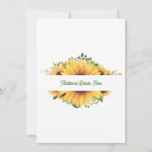 Uitnodiging tot weddenschap op de rustige zonneblo (Achterkant)