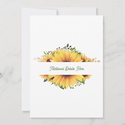 Uitnodiging tot weddenschap op de rustige zonneblo (Achterkant)