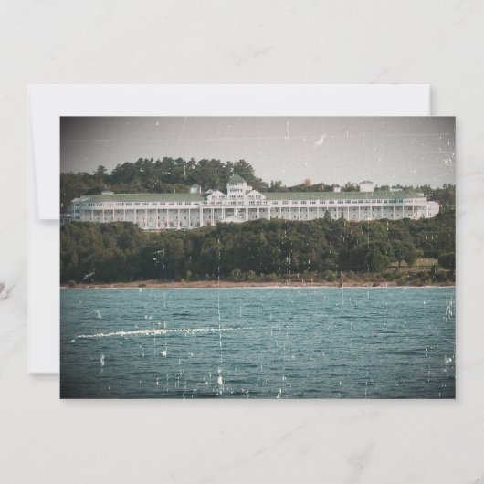 Uitnodiging tot weddenschap op Mackinac Island Gra (Achterkant)