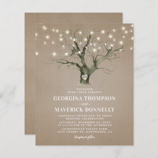 Uitnodiging tot weddenschap over begrotingstrips (Voorkant / Achterkant)