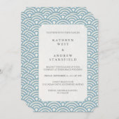 Uitnodiging tot weddenschap over blauwe en witte g (Voorkant / Achterkant)