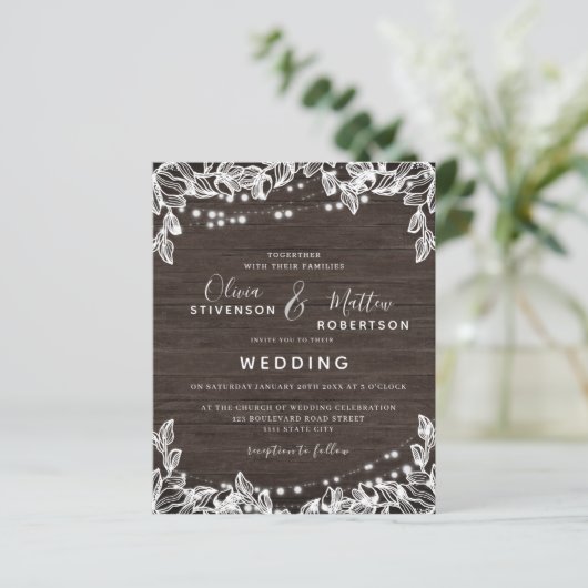 Uitnodiging tot weddenschap over budgetbindmiddel (Staand voorkant)