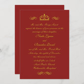 Uitnodiging tot weddenschap over het gouden huweli (Voorkant / Achterkant)