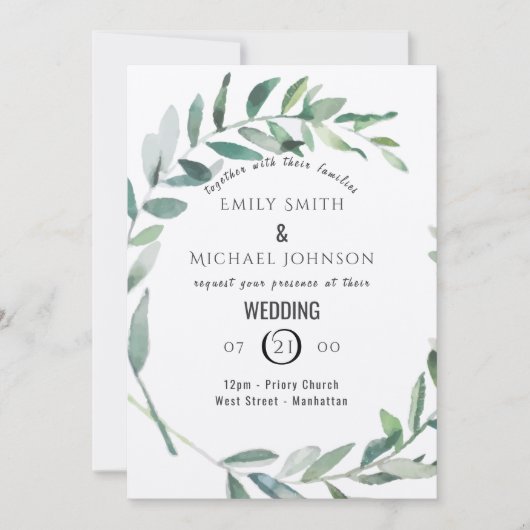 Uitnodiging tot weddenschap over het huwelijk met (Voorkant)