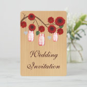 Uitnodiging tot weddenschap over landelijke roodma (Staand voorkant)