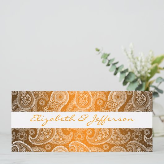 Uitnodiging tot weddenschap over Oranje en witte P (Staand voorkant)