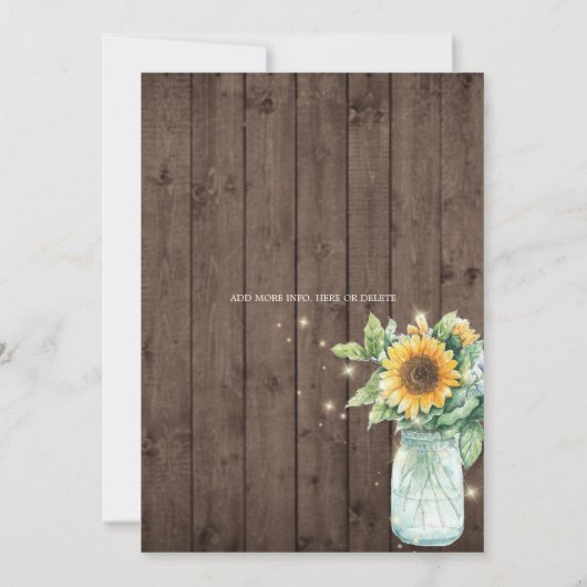 Uitnodiging tot weddenschap rond Rustige zonnebloe (Achterkant)