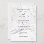 Uitnodiging tot weddenschap tijdens de winter Snow (Voorkant)