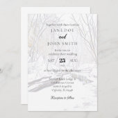 Uitnodiging tot weddenschap tijdens de winter Snow (Voorkant / Achterkant)