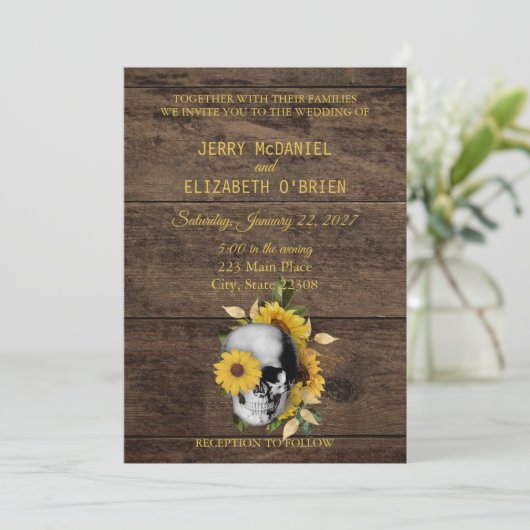 Uitnodiging tot weddenschap tussen Rustic Skull Su (Staand voorkant)