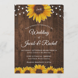 Uitnodiging tot weddenschap tussen Rustic Sunflowe