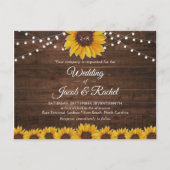 Uitnodiging tot weddenschap tussen Rustic Sunflowe (Voorkant)