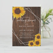 Uitnodiging tot weddenschap tussen Rustic Sunflowe (Staand voorkant)