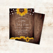 Uitnodiging tot weddenschap tussen Rustic Sunflowe