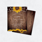 Uitnodiging tot weddenschap tussen Rustic Sunflowe