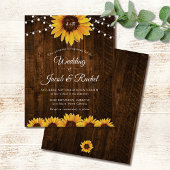 Uitnodiging tot weddenschap tussen Rustic Sunflowe