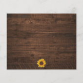 Uitnodiging tot weddenschap tussen Rustic Sunflowe (Achterkant)