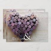 Uitnodiging tot weddenschap tussen Rustic Wine Cor (Voorkant / Achterkant)