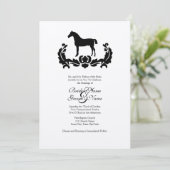 Uitnodiging tot weddenschap tussen zwarte en witte (Staand voorkant)