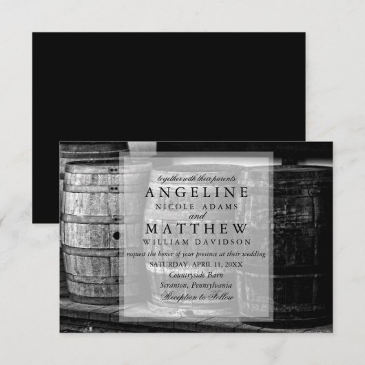 Uitnodiging tot weddenschap uit de wijnstok (Voorkant / Achterkant)