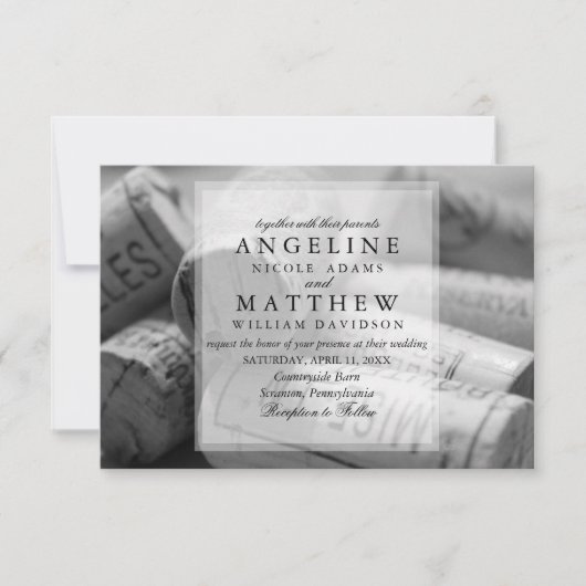 Uitnodiging tot weddenschap uit de wijnstok (Voorkant)