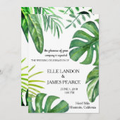 Uitnodiging tot weddenschap van Palm Fronds (Voorkant / Achterkant)