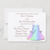 Uitnodiging tot weddenschap van pastel Rainbow Les (Voorkant)