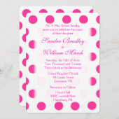 Uitnodiging tot weddenschap van roze poka (Voorkant / Achterkant)