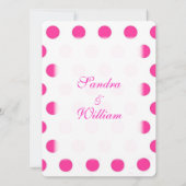Uitnodiging tot weddenschap van roze poka (Achterkant)