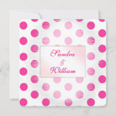 Uitnodiging tot weddenschap van roze poka (Achterkant)