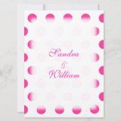 Uitnodiging tot weddenschap van roze poka (Achterkant)
