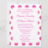 Uitnodiging tot weddenschap van roze poka (Voorkant)