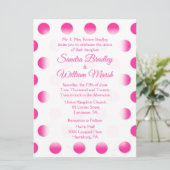 Uitnodiging tot weddenschap van roze poka (Staand voorkant)