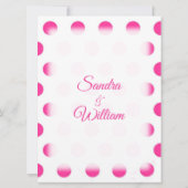 Uitnodiging tot weddenschap van roze poka (Achterkant)