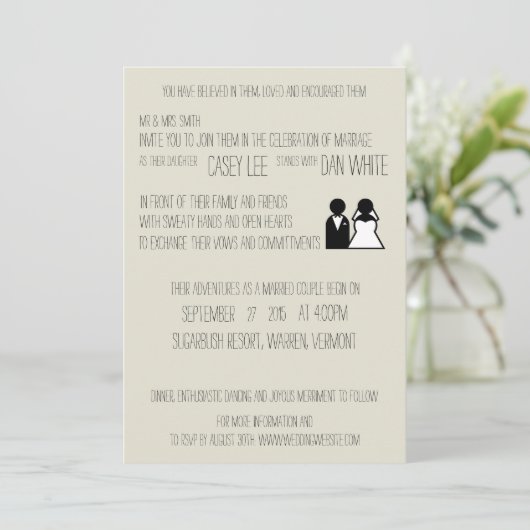 Uitnodiging tot weddenschappen (Staand voorkant)