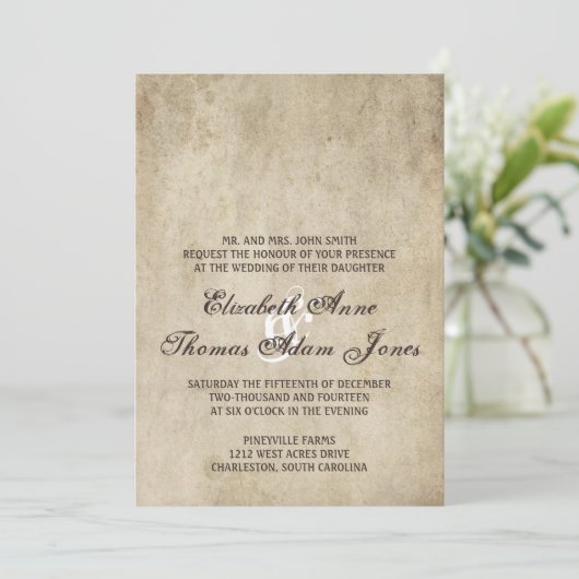  uitnodiging tot weddenschappen (Staand voorkant)