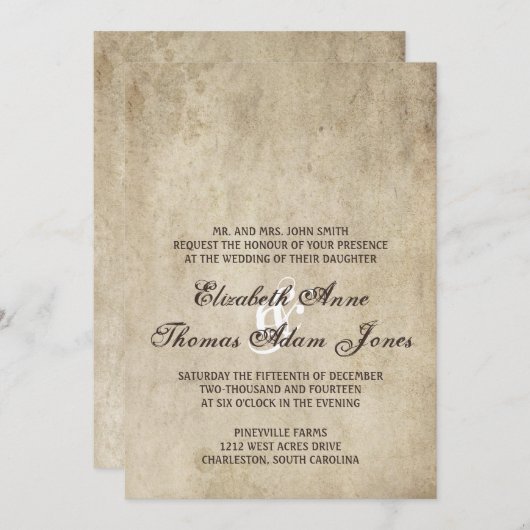 uitnodiging tot weddenschappen (Voorkant / Achterkant)